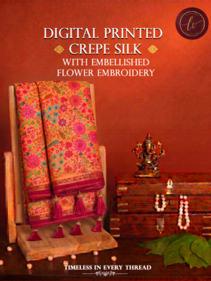 Gulnaar Bloom Digital Crepe Silk Saree