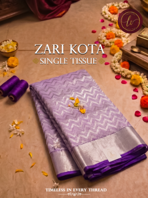 Neelambara Zari Kota Single Tissue Saree