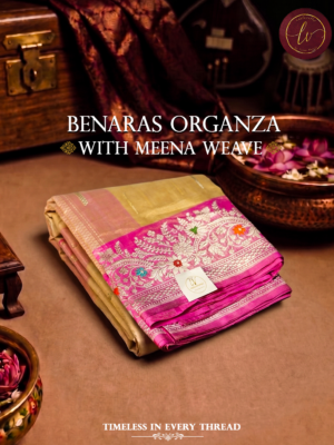 Royal Blossom Banaras Organza Saree