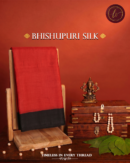 Crimson Noir Bhishnupuri Silk Saree