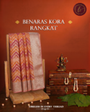 Sunset Rangkat Banaras Kora Silk Saree