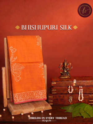 Bhishnupuri Silk Saree with Traditional Printed Motifs