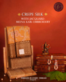 Crepe Silk Saree with Jacquard Weave