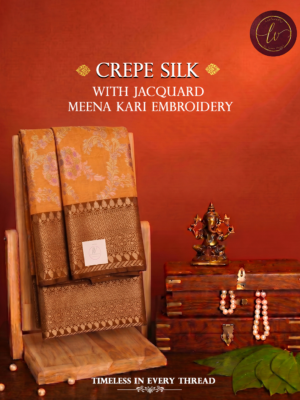 Crepe Silk Saree with Jacquard Weave