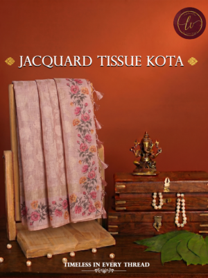 Blush Botanica Jacquard Tissue Kota Saree