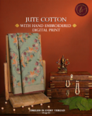 Mayura Vines Jute Cotton Saree