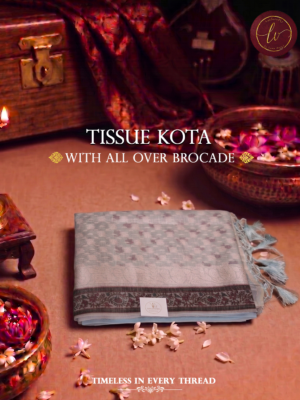 Tissue Kota Saree with All Over Brocade
