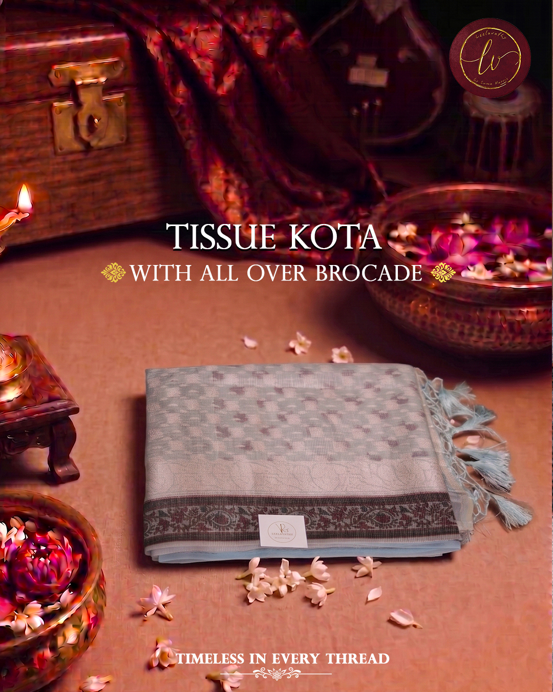 Neelambara Tissue Kota Brocade Saree