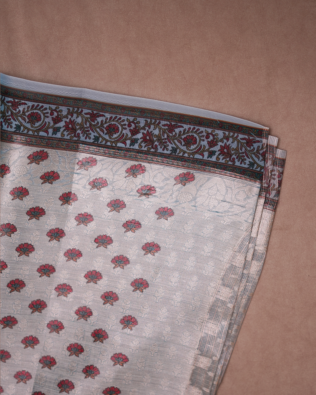 Neelambara Tissue Kota Brocade Saree - Image 3