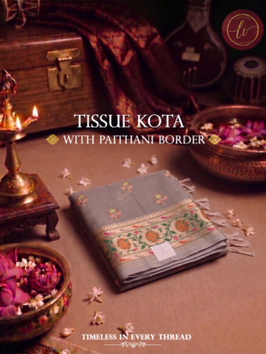 Neelambara Tissue Kota Paithani Saree