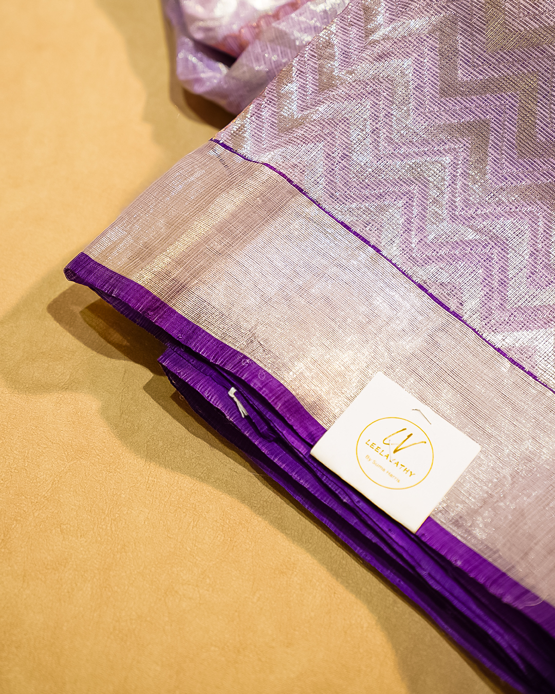 Neelambara Zari Kota Single Tissue Saree - Image 2