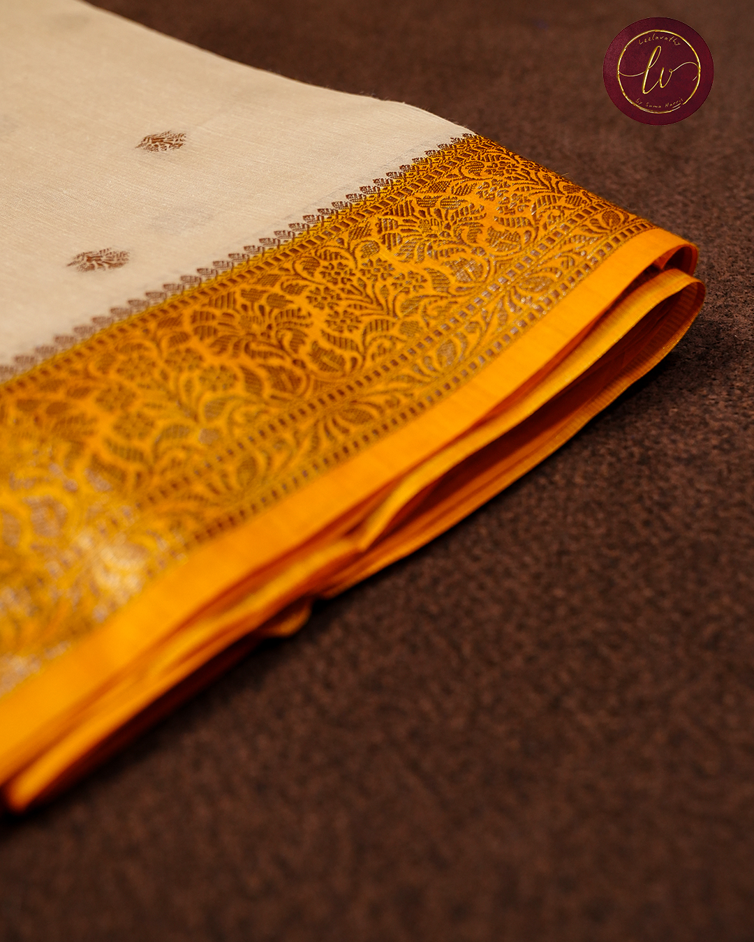 Neelambara Tussar Silk Banaras Saree - Image 3