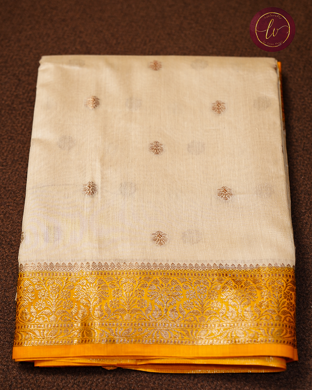 Neelambara Tussar Silk Banaras Saree - Image 4